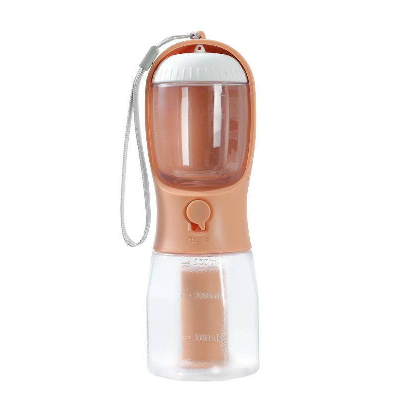 3-in-1 Portable Pet Water Bottle with Food & Waste Bag Compartment - Smokey Finds