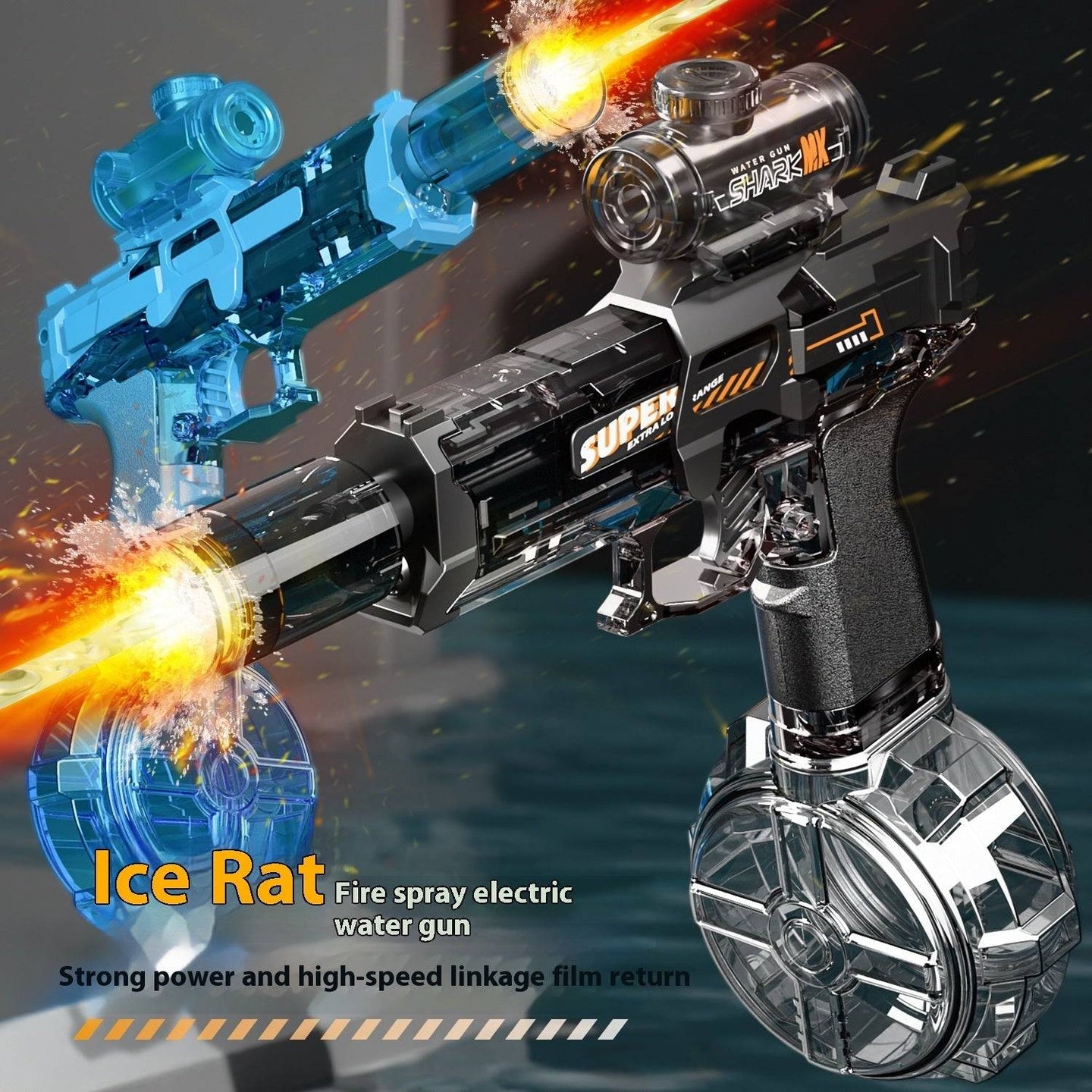 LED Electric Water Gun – Automatic Squirt Gun for Kids Summer Outdoor Play - Smokey Finds