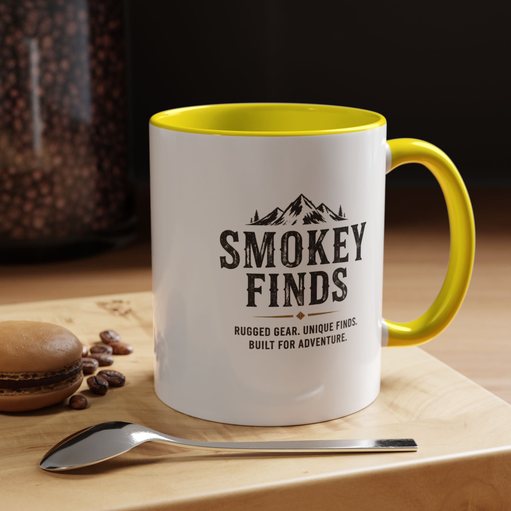 Smokey Finds Mountain Logo Accent Coffee Mug