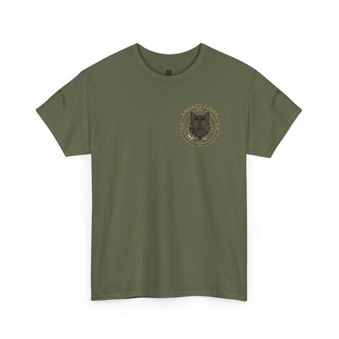 Smokey Finds Forest Family Wolf Crest Tee | Crew Neck Graphic T-Shirt