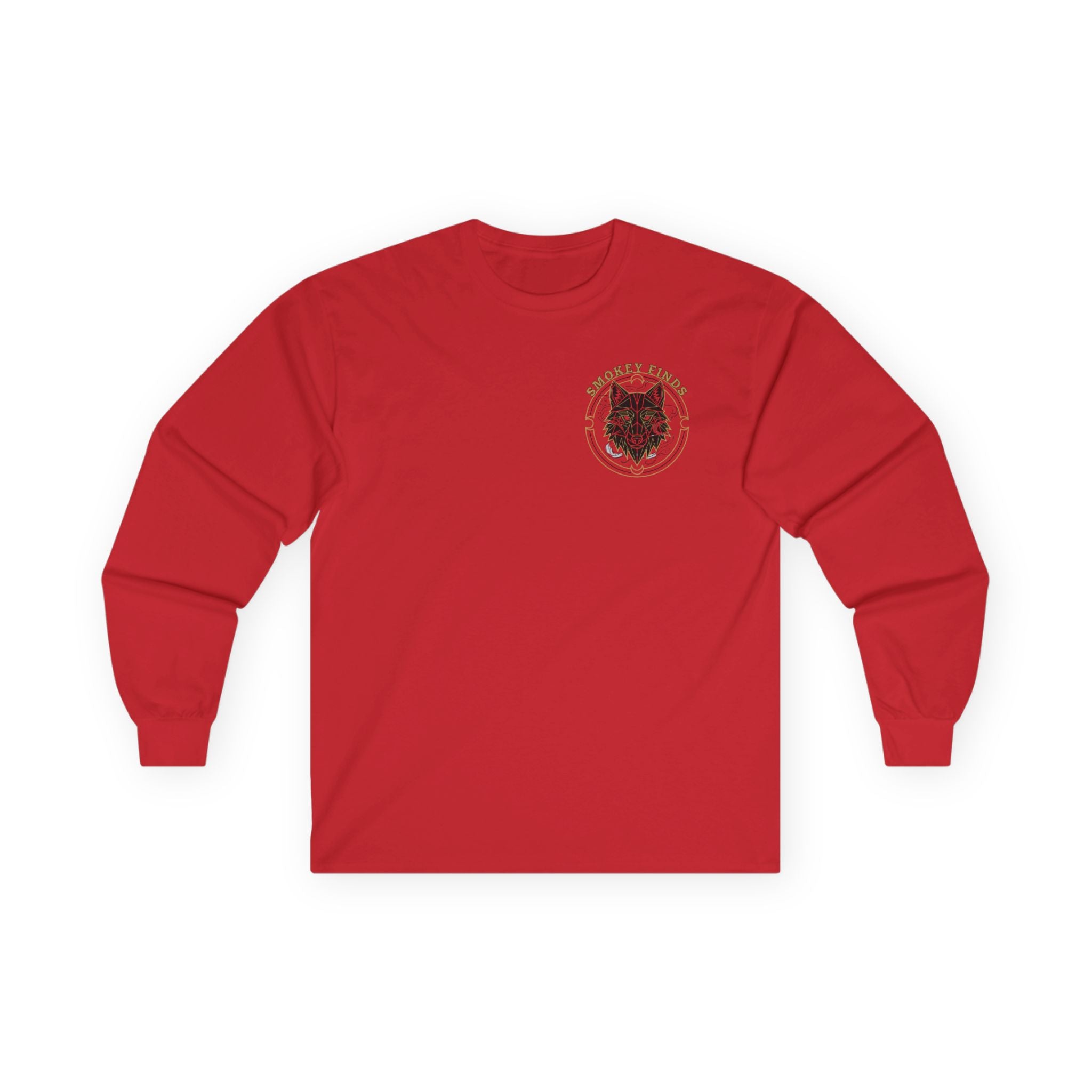 Smokey Finds Wolf Long Sleeve Tee | Chest Patch & Back Print