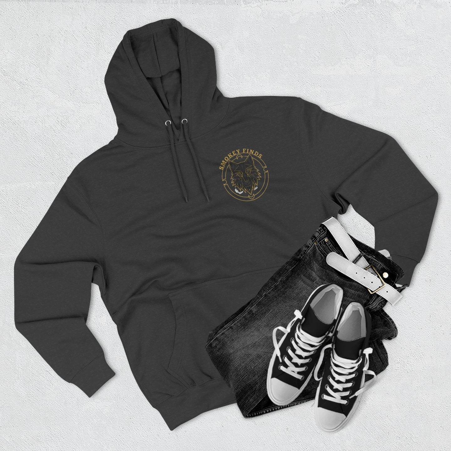 Smokey Finds Wolf Spirit Hoodie | Project Moon Chest Graphic