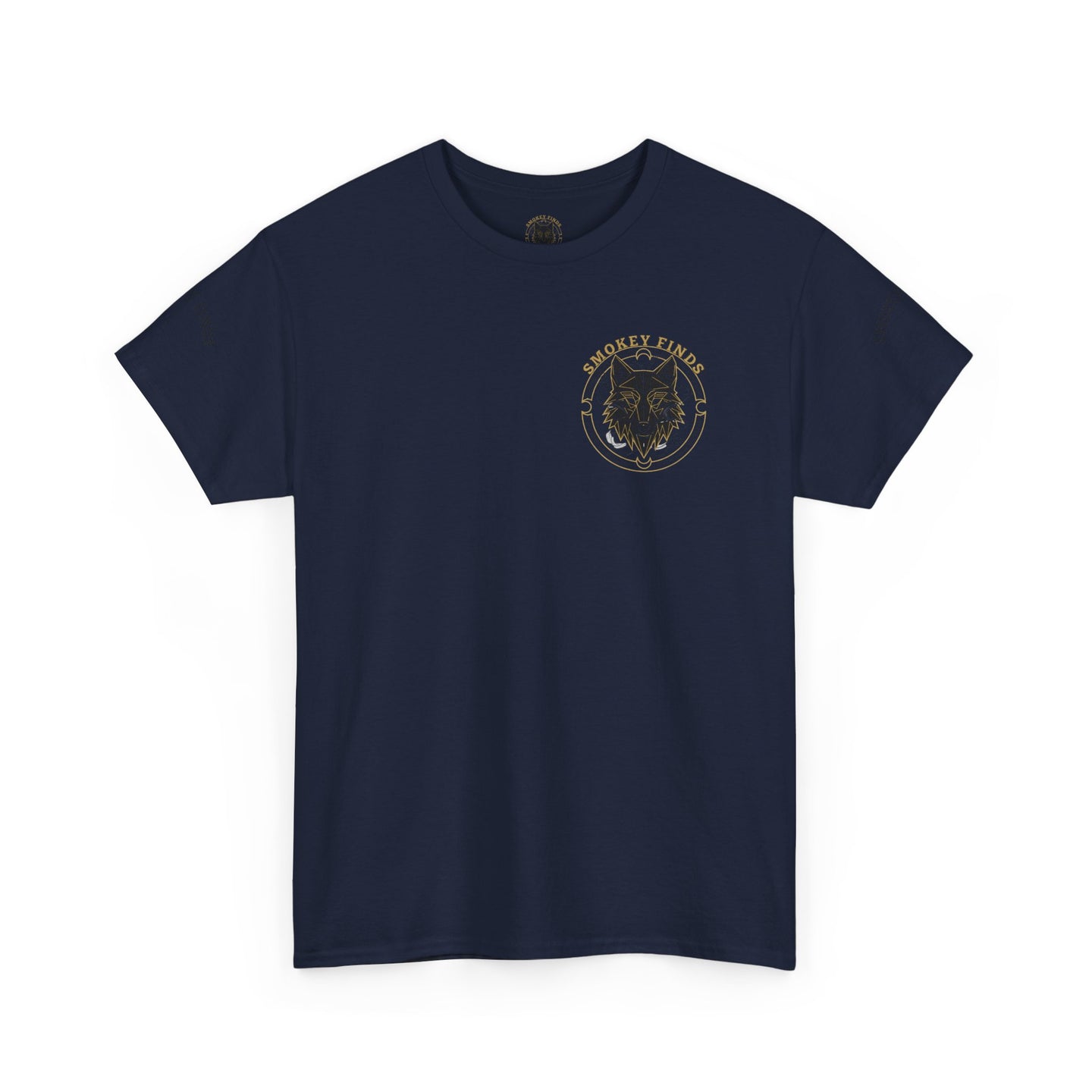 Smokey Finds Forest Family Wolf Crest Tee | Crew Neck Graphic T-Shirt