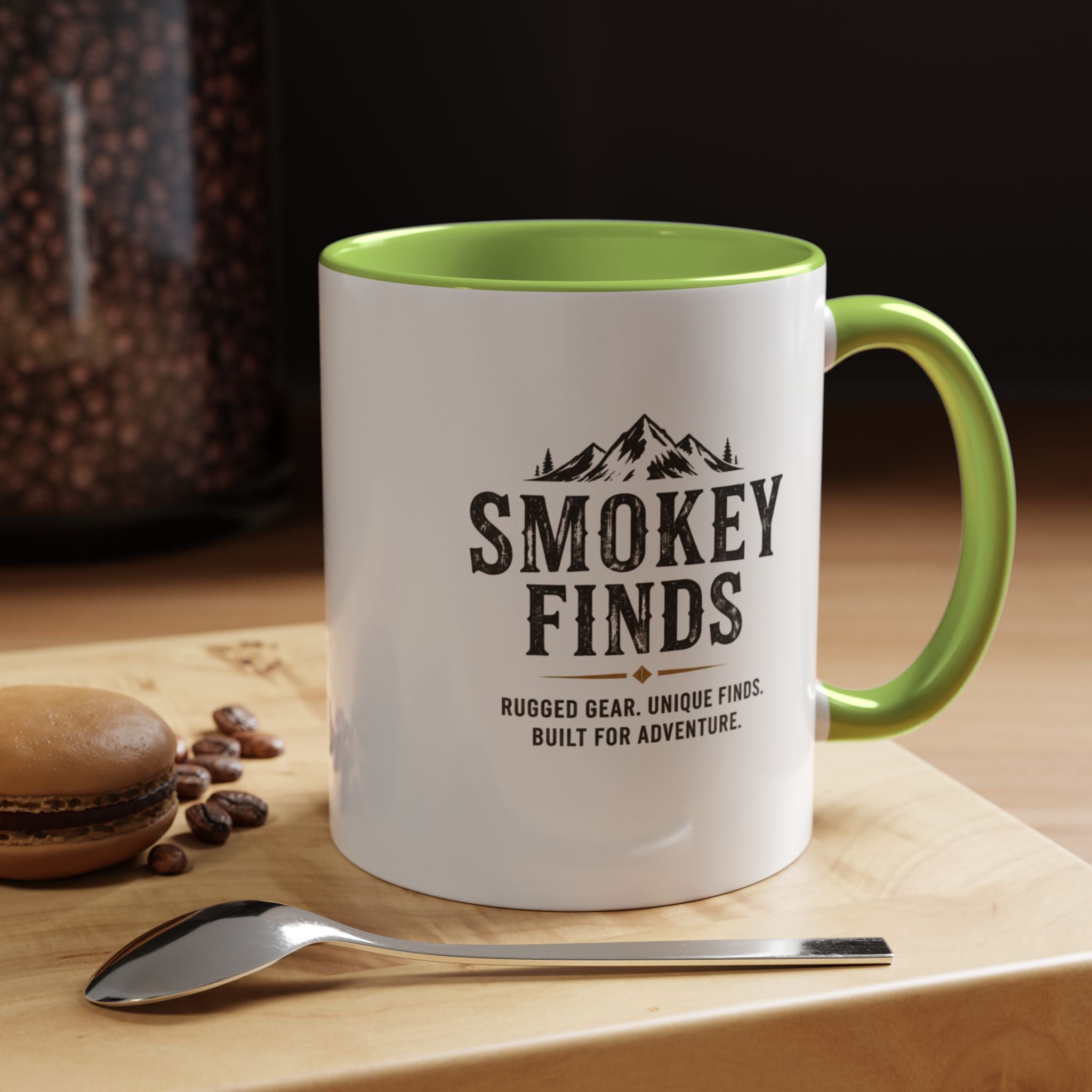 Smokey Finds Mountain Logo Accent Coffee Mug