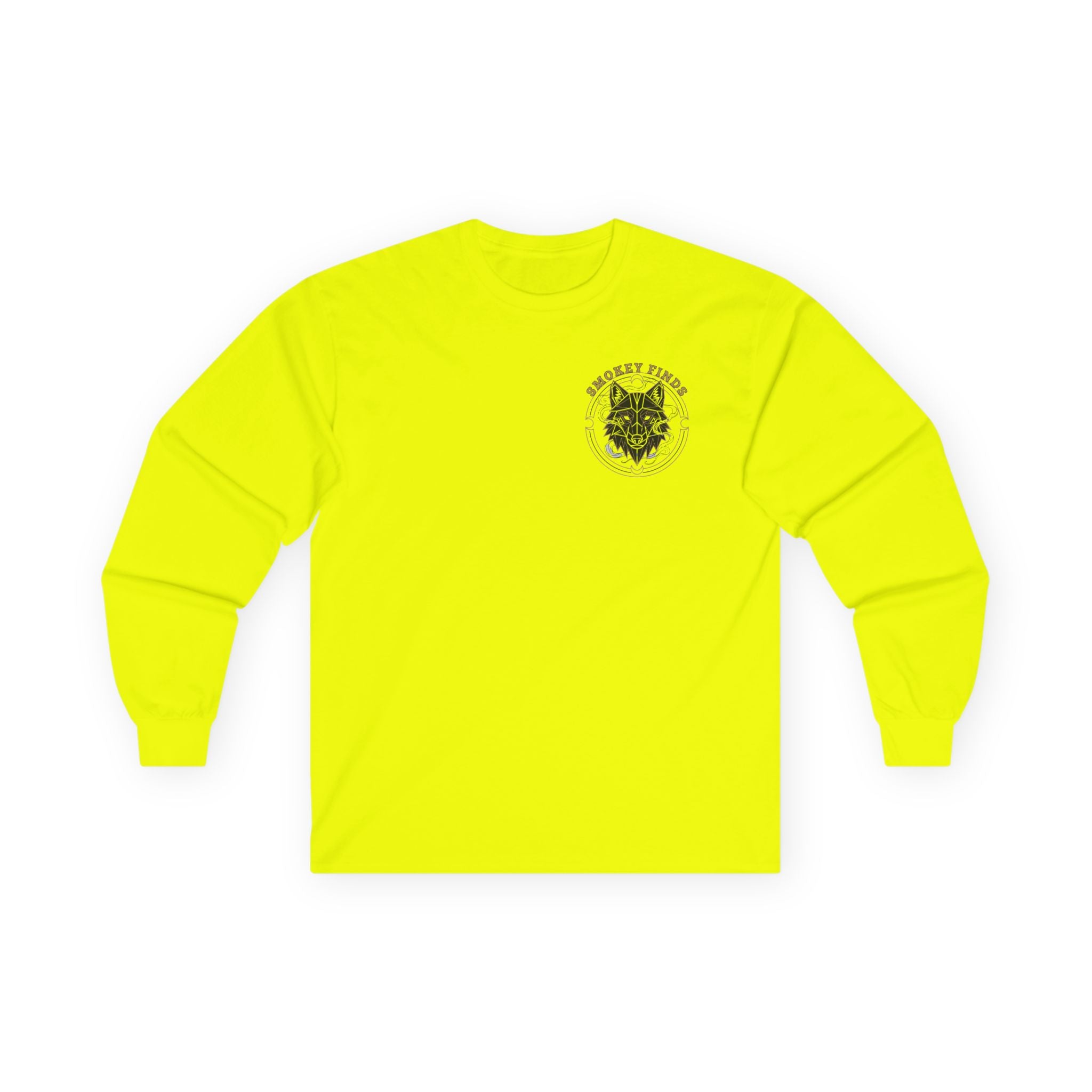 Smokey Finds Wolf Long Sleeve Tee | Chest Patch & Back Print