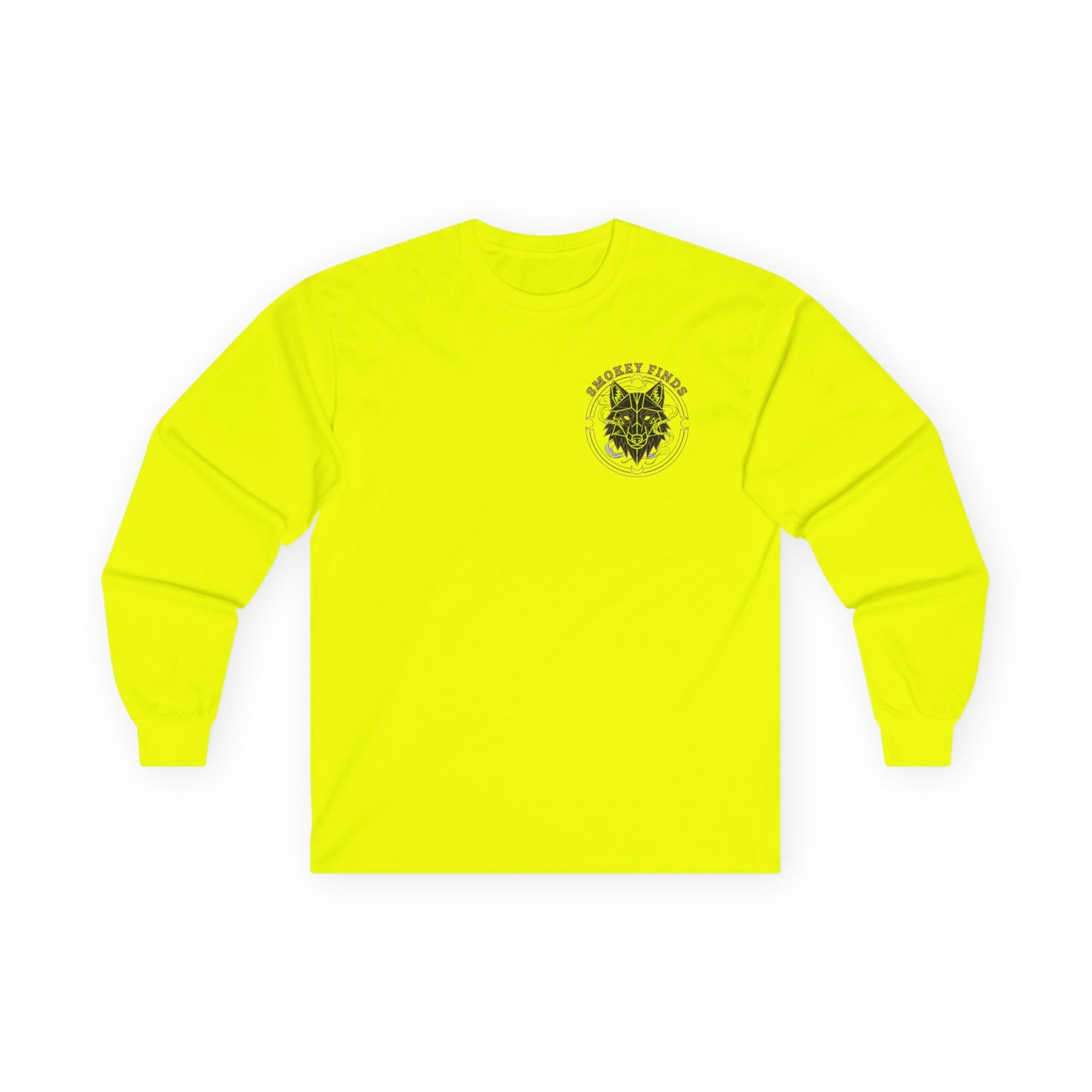 Smokey Finds Wolf Long Sleeve Tee | Chest Patch & Back Print