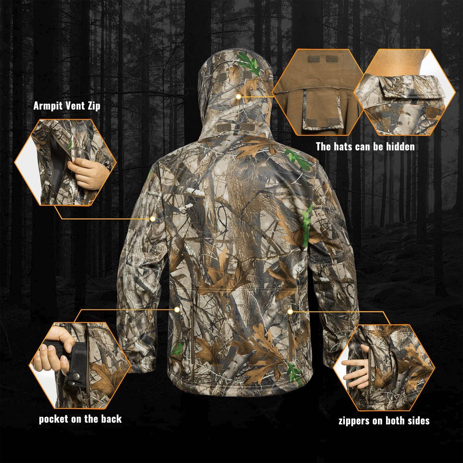 Quiet Hunting Clothes Suit Clothing Gear Camouflage - Smokey Finds