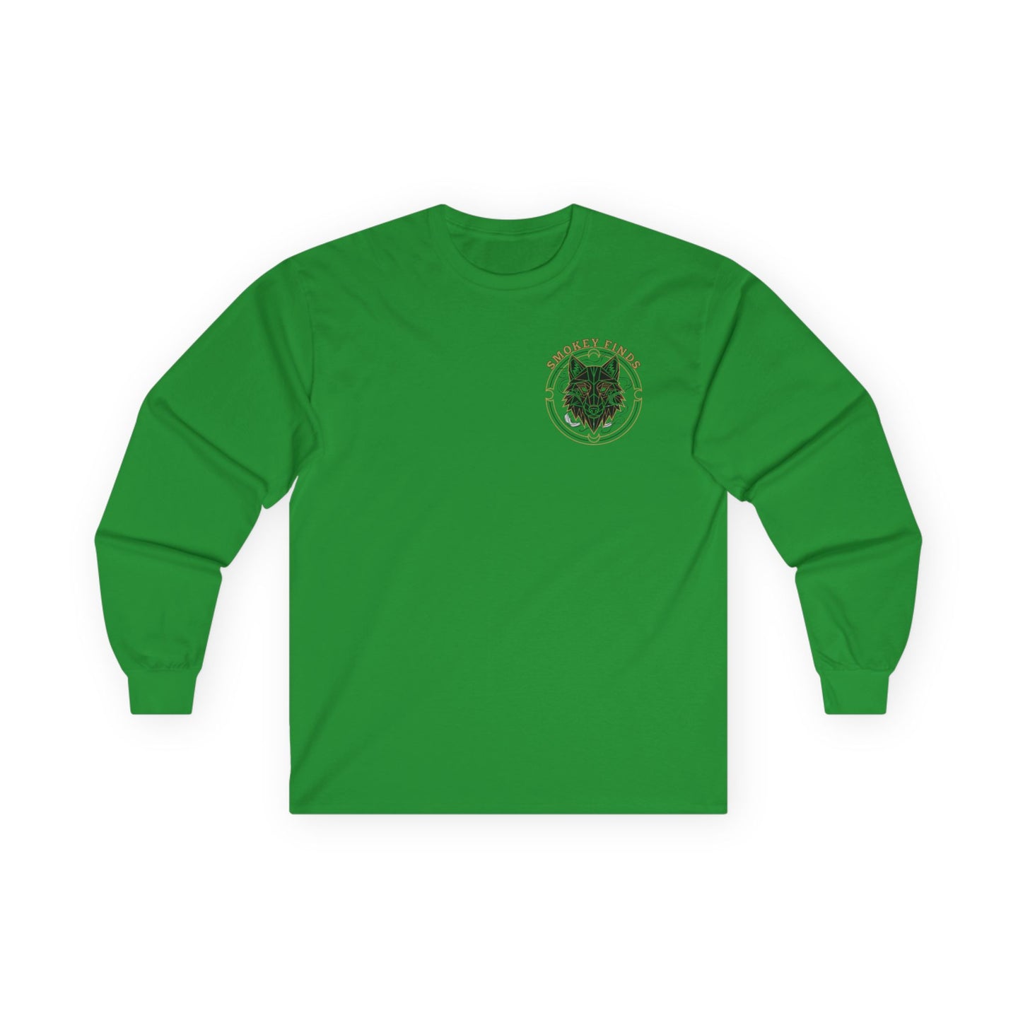 Smokey Finds Wolf Long Sleeve Tee | Chest Patch & Back Print