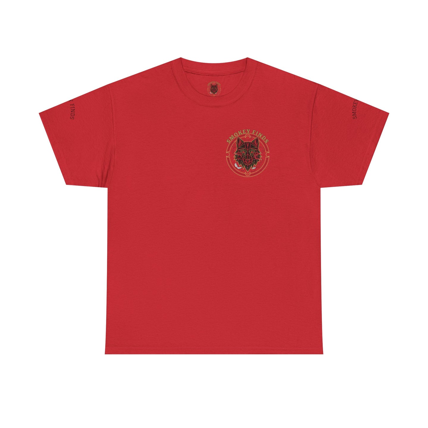 Smokey Finds Forest Family Wolf Crest Tee | Crew Neck Graphic T-Shirt