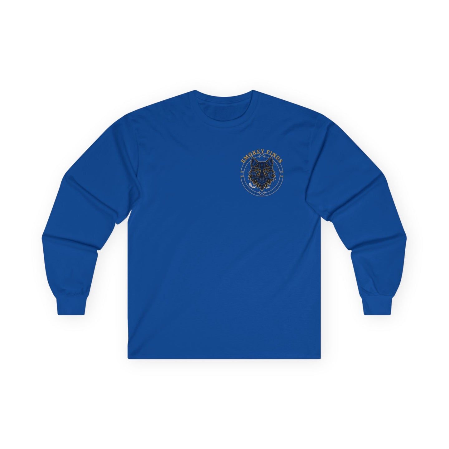 Smokey Finds Wolf Long Sleeve Tee | Chest Patch & Back Print