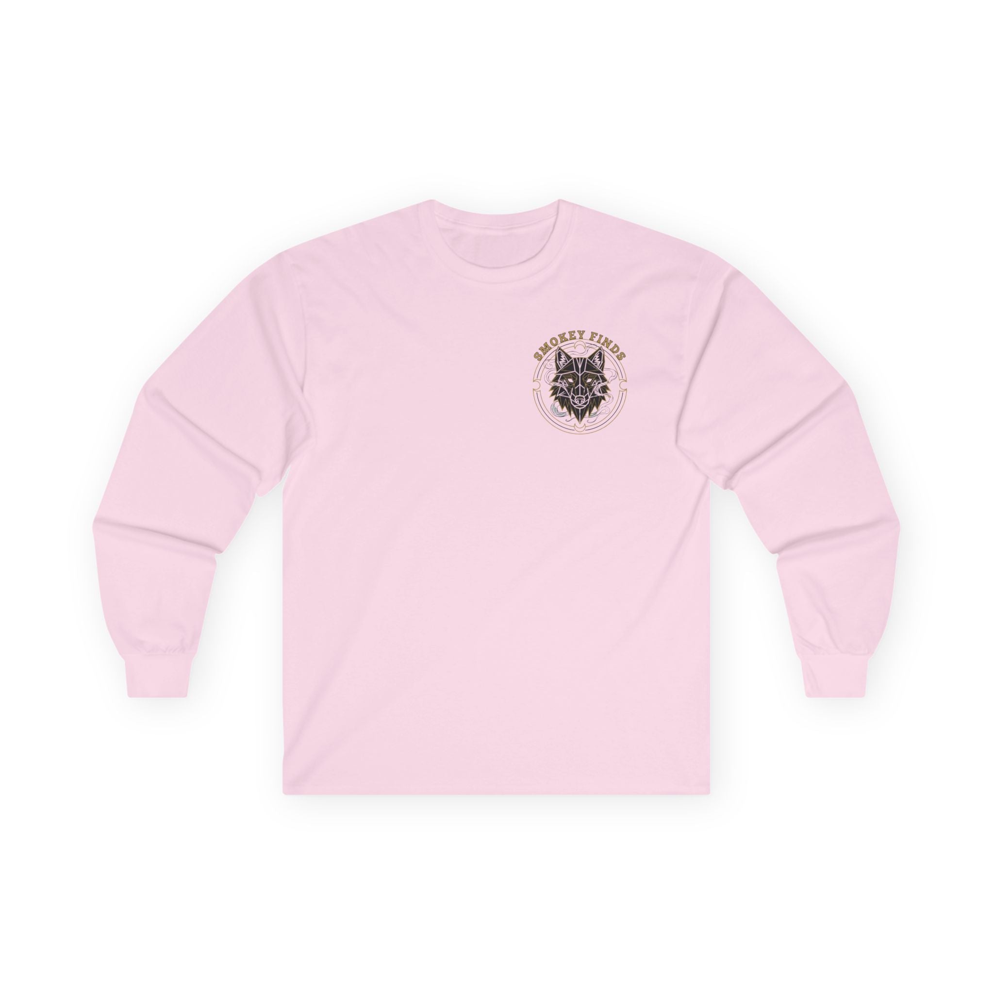 Smokey Finds Wolf Long Sleeve Tee | Chest Patch & Back Print