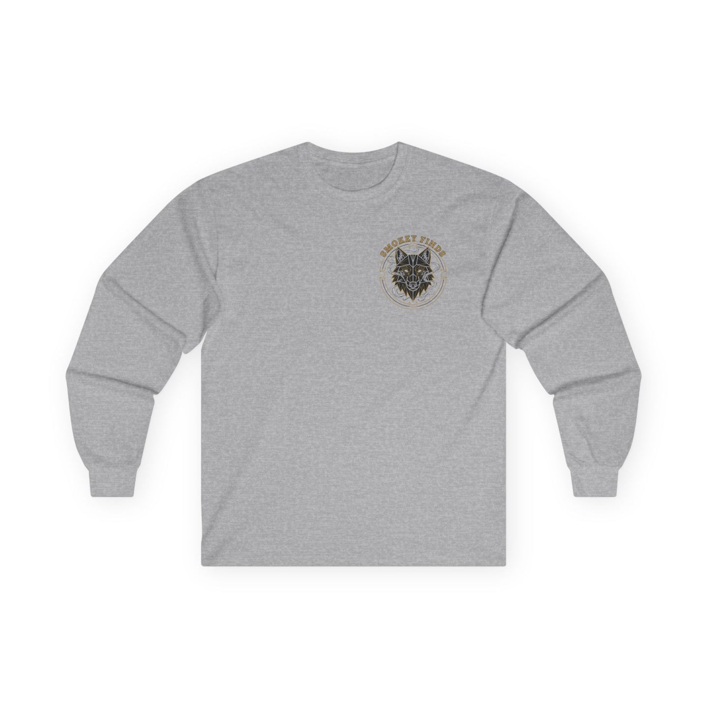 Smokey Finds Wolf Long Sleeve Tee | Chest Patch & Back Print