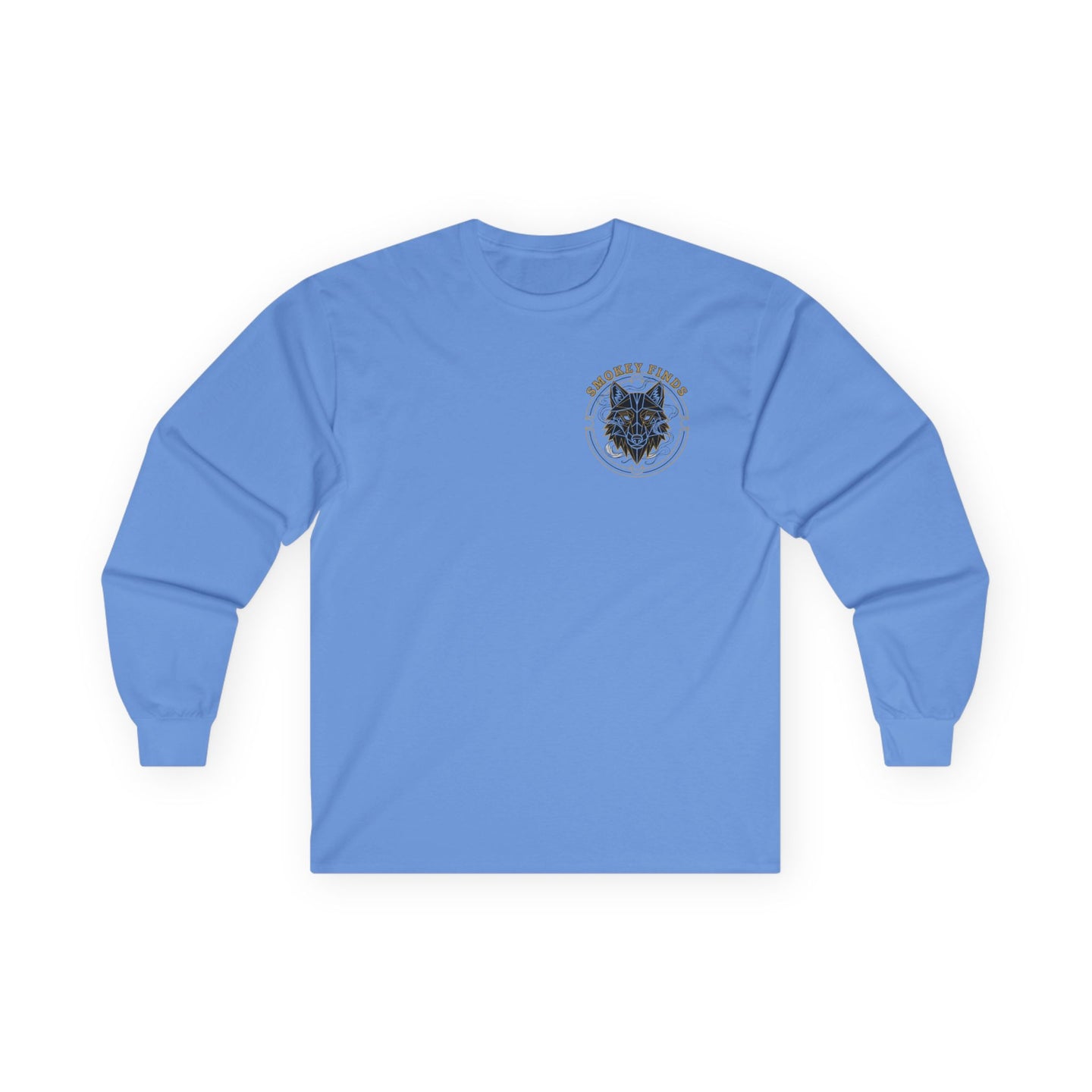Smokey Finds Wolf Long Sleeve Tee | Chest Patch & Back Print