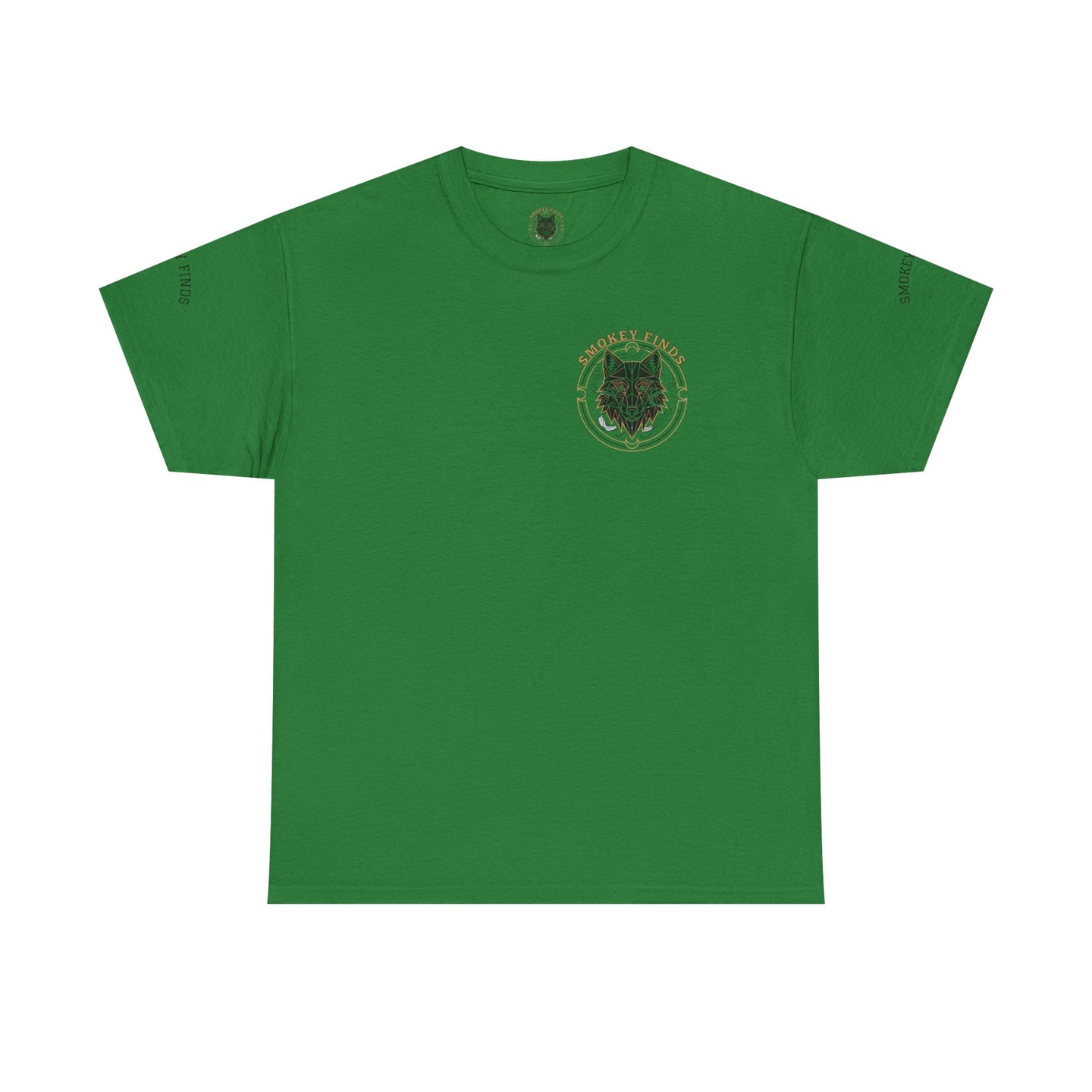 Smokey Finds Forest Family Wolf Crest Tee | Crew Neck Graphic T-Shirt