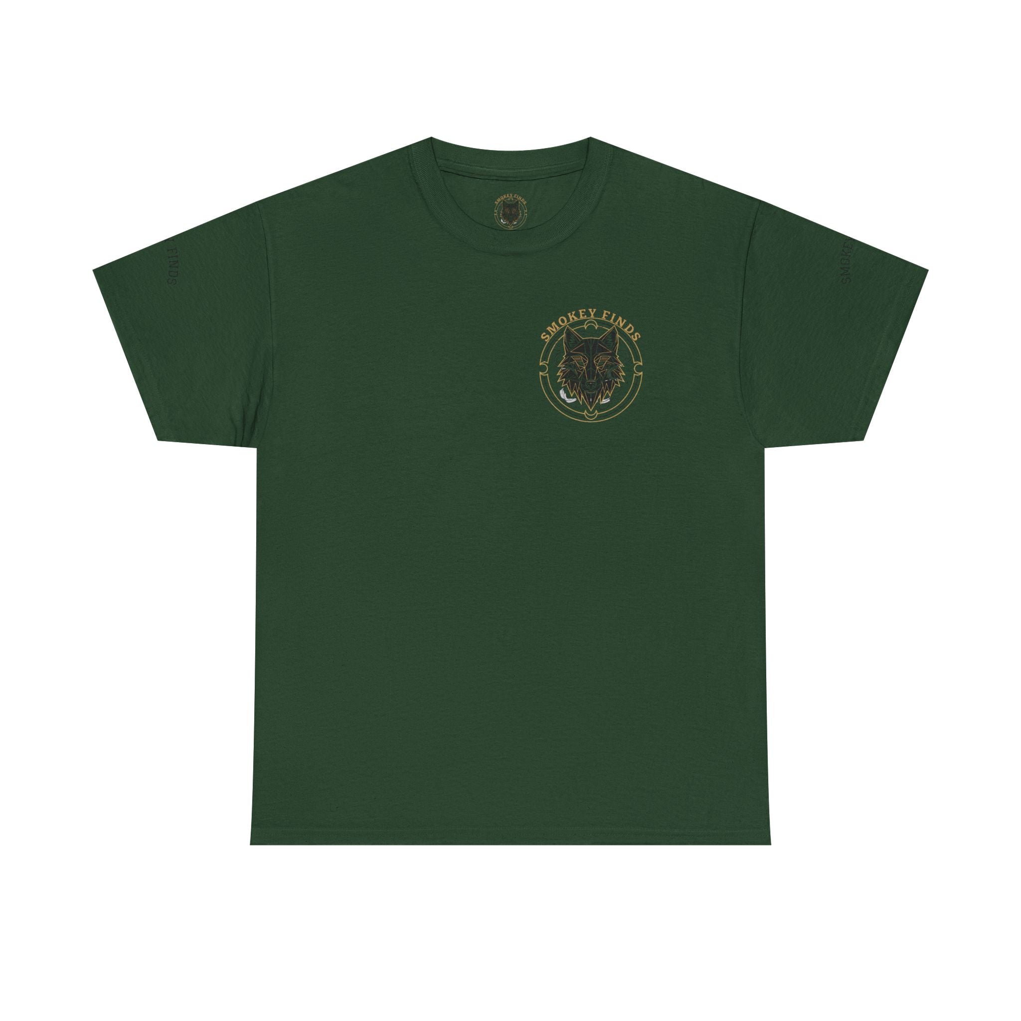 Smokey Finds Forest Family Wolf Crest Tee | Crew Neck Graphic T-Shirt