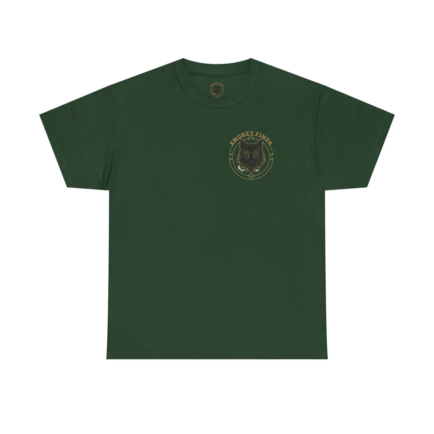 Smokey Finds Forest Family Wolf Crest Tee | Crew Neck Graphic T-Shirt