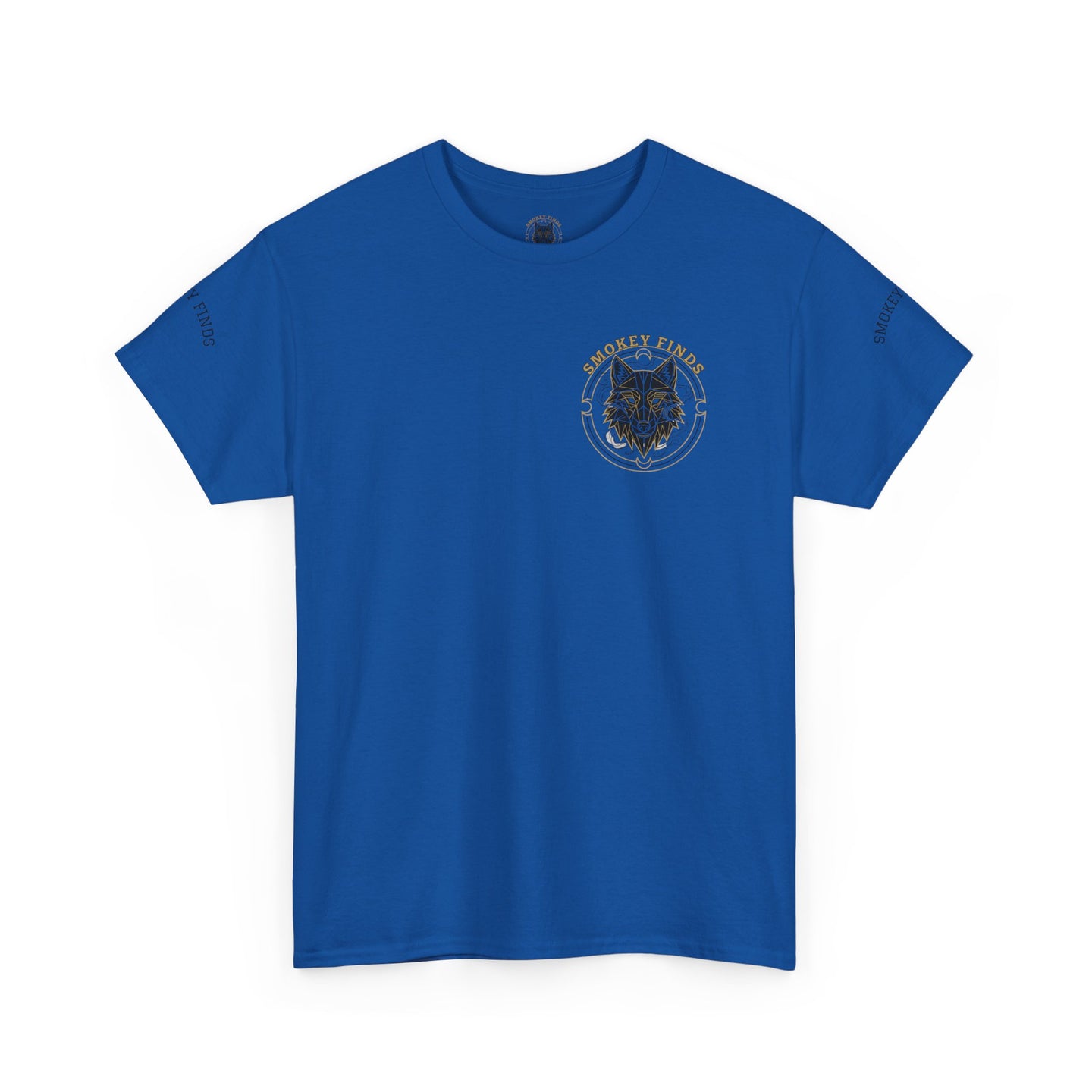 Smokey Finds Forest Family Wolf Crest Tee | Crew Neck Graphic T-Shirt