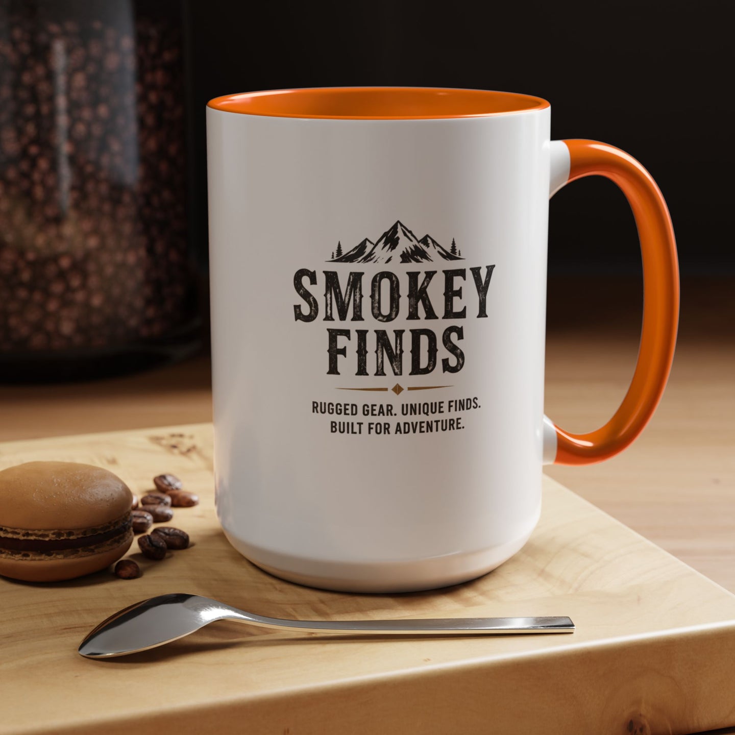 Smokey Finds Mountain Logo Accent Coffee Mug
