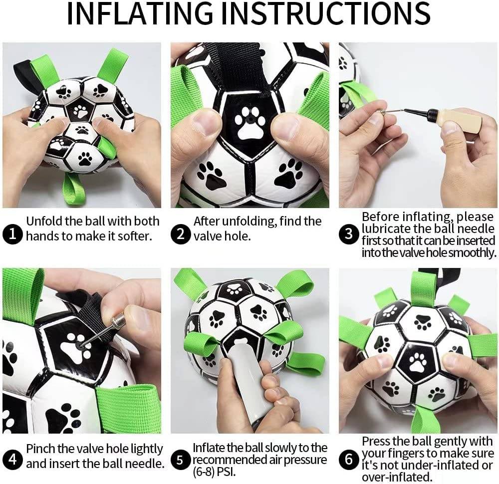 Interactive Dog Football Toy | Inflatable Soccer Ball for Dogs - Smokey Finds
