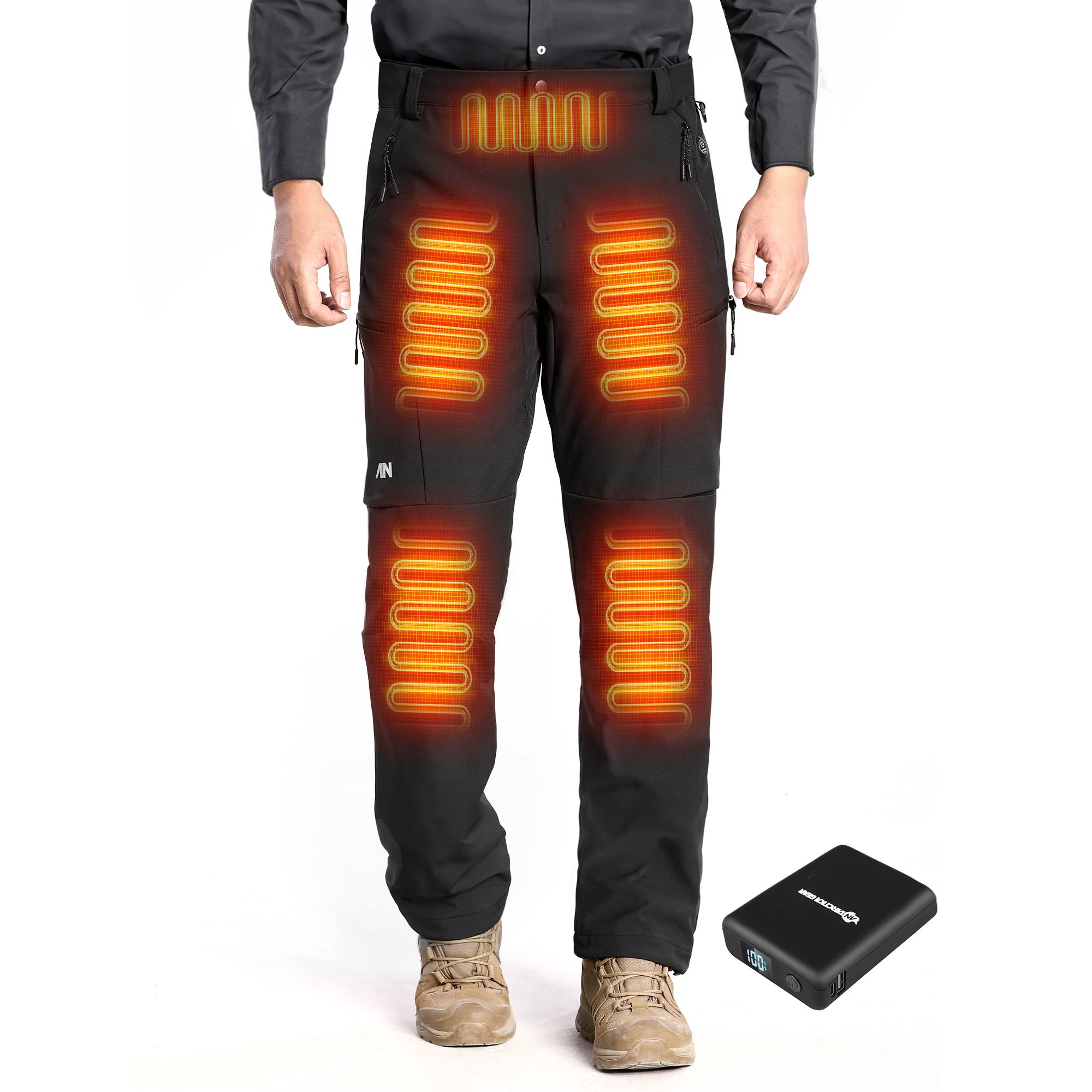 ANTARCTICA GEAR Heated Pants for Men, with 5-Zone 12V/20000mAh Battery - Smokey Finds