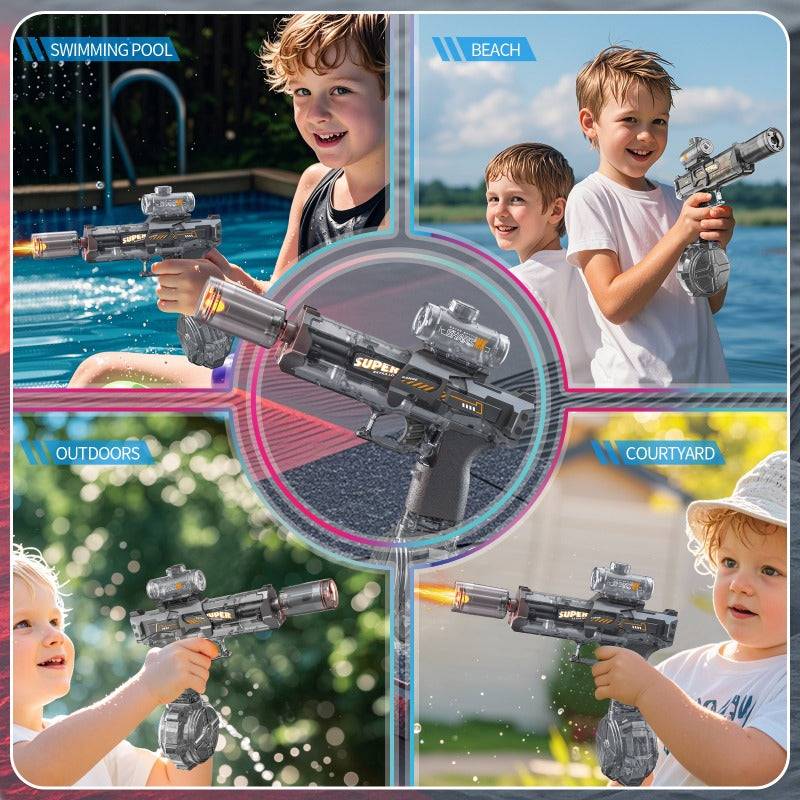 LED Electric Water Gun – Automatic Squirt Gun for Kids Summer Outdoor Play - Smokey Finds