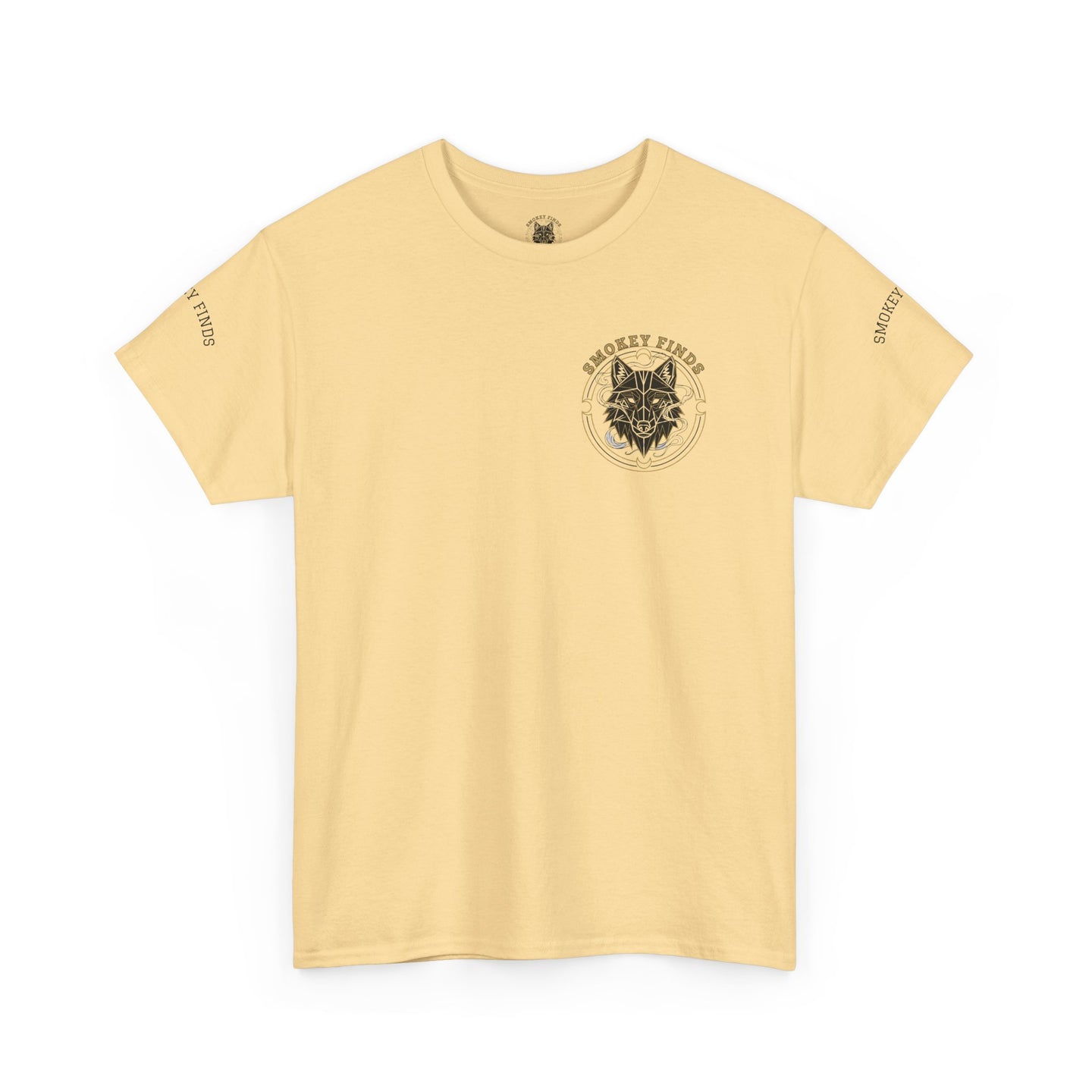 Smokey Finds Forest Family Wolf Crest Tee | Crew Neck Graphic T-Shirt