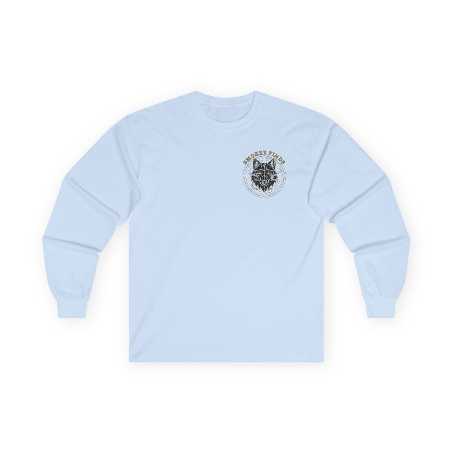 Smokey Finds Wolf Long Sleeve Tee | Chest Patch & Back Print