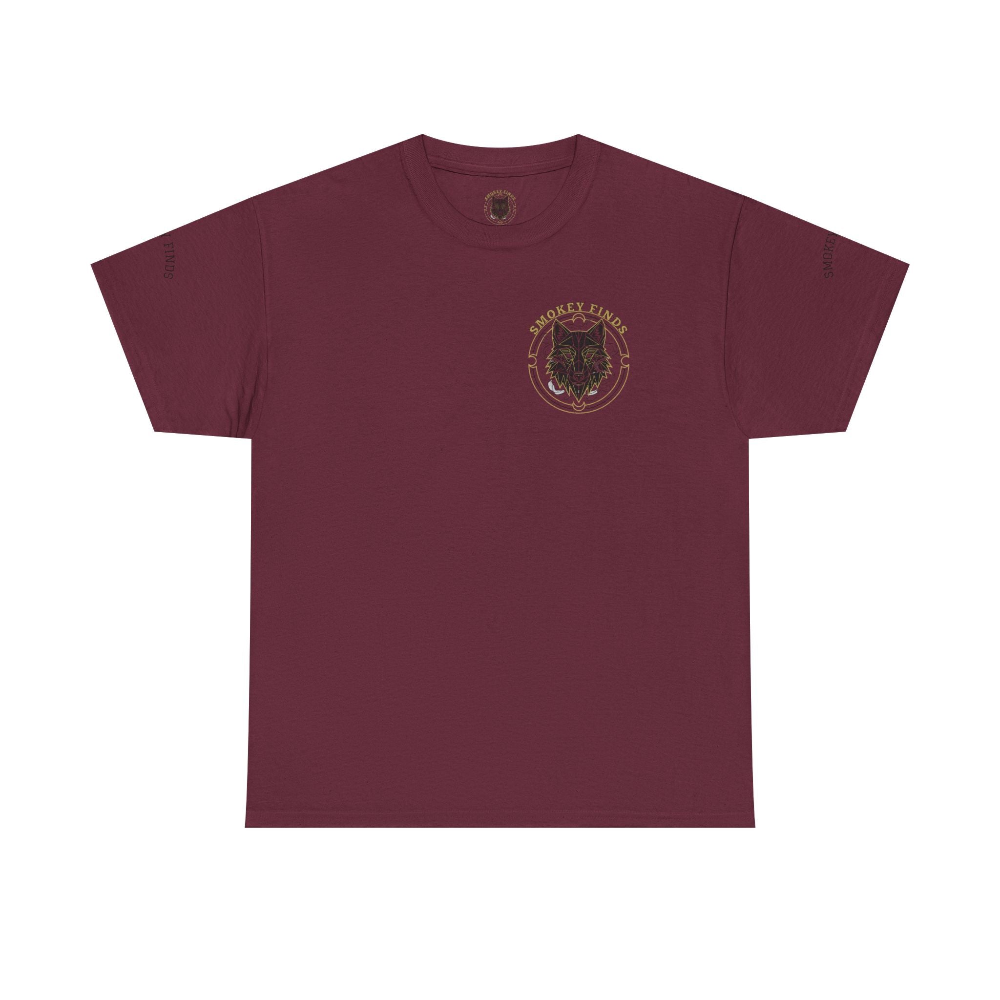 Smokey Finds Forest Family Wolf Crest Tee | Crew Neck Graphic T-Shirt