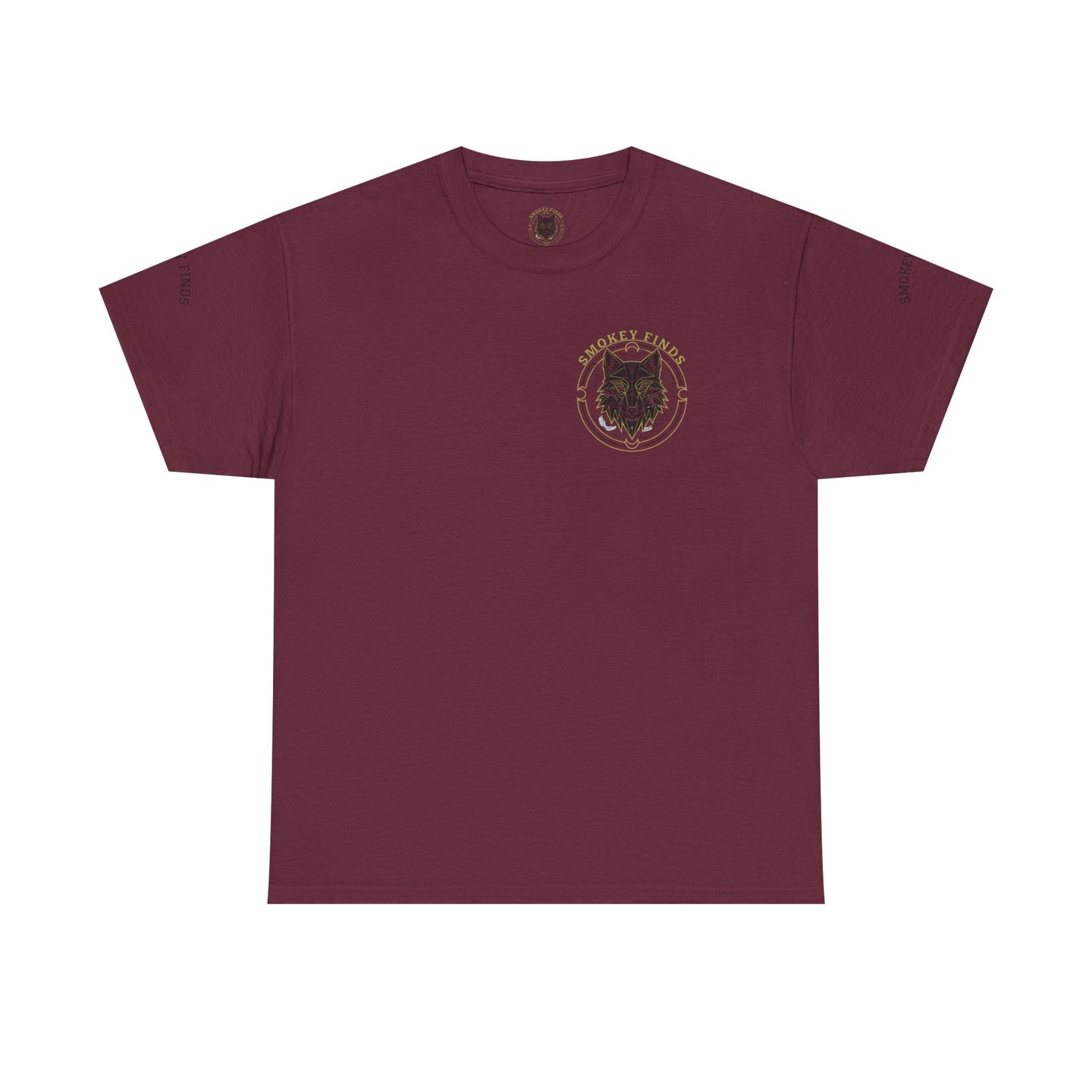 Smokey Finds Forest Family Wolf Crest Tee | Crew Neck Graphic T-Shirt