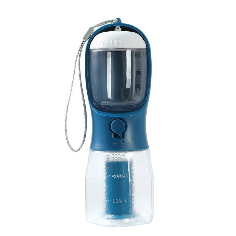 3-in-1 Portable Pet Water Bottle with Food & Waste Bag Compartment - Smokey Finds