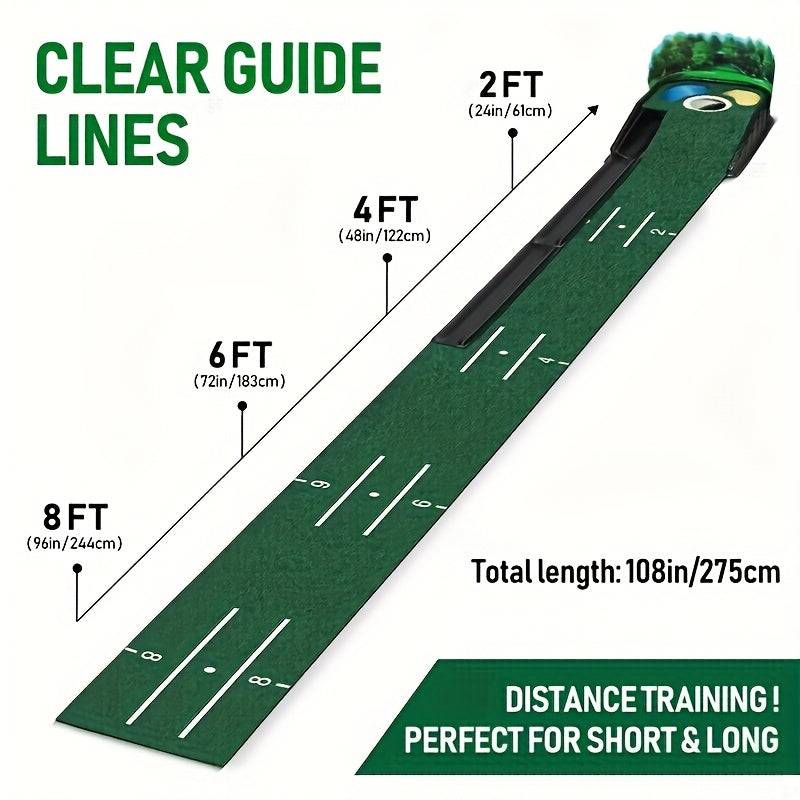 Golf Putting Mat Set with Ball Return System - Smokey Finds