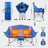 2-person heated camping chair cup holders and rear storage pocket