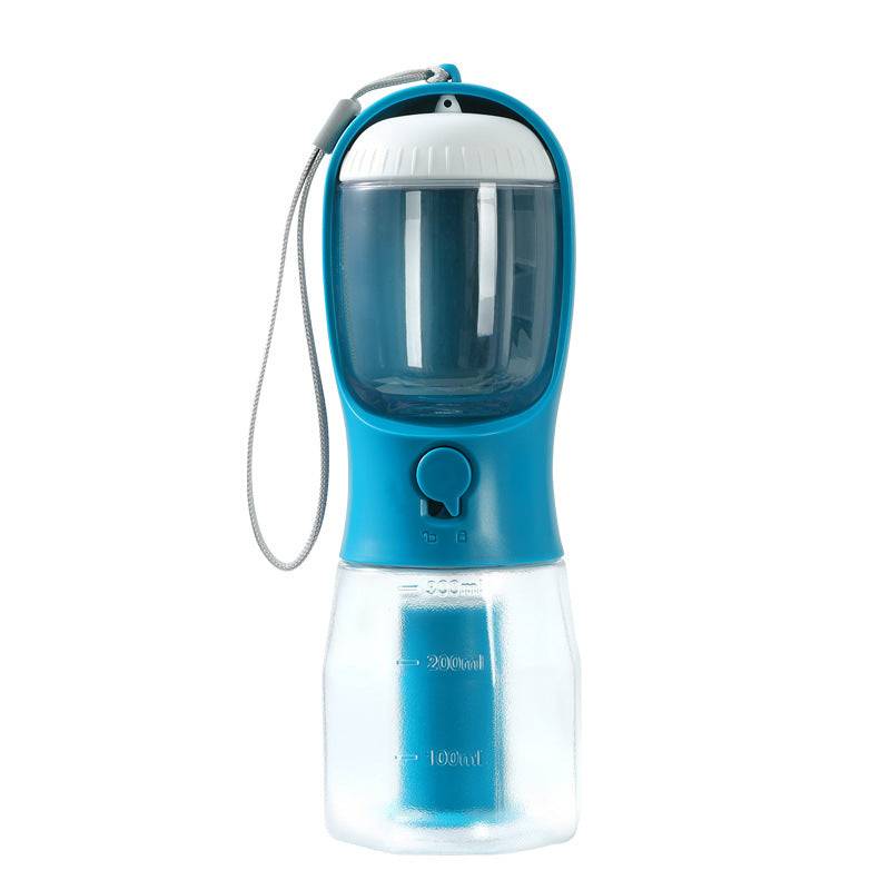 3-in-1 Portable Pet Water Bottle with Food & Waste Bag Compartment - Smokey Finds