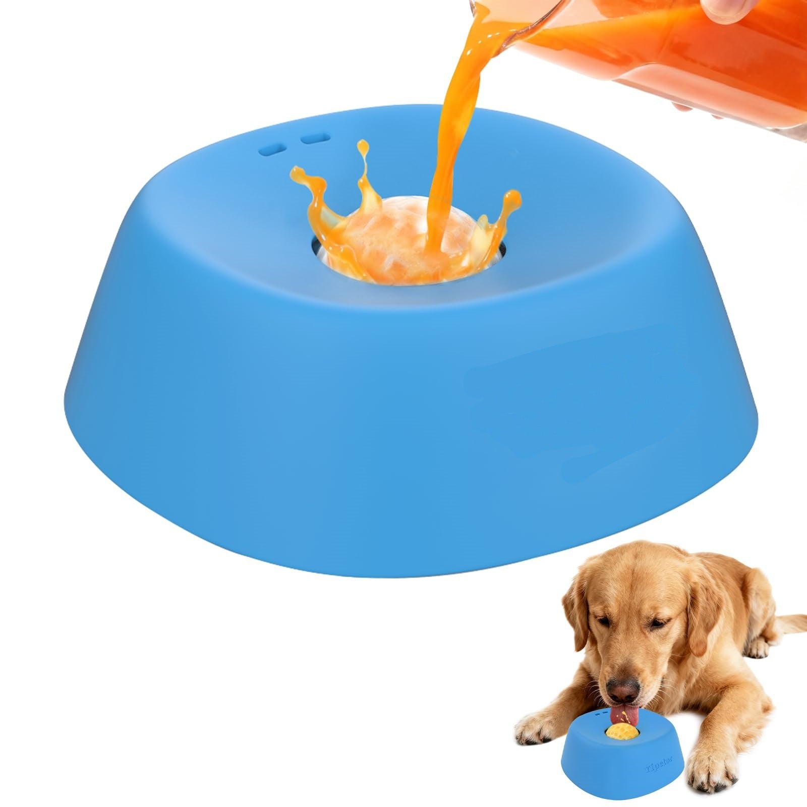 Pet Slow Feeder Non-Slip Spherical Dog Licking Bowl Anti-Choking - Smokey Finds