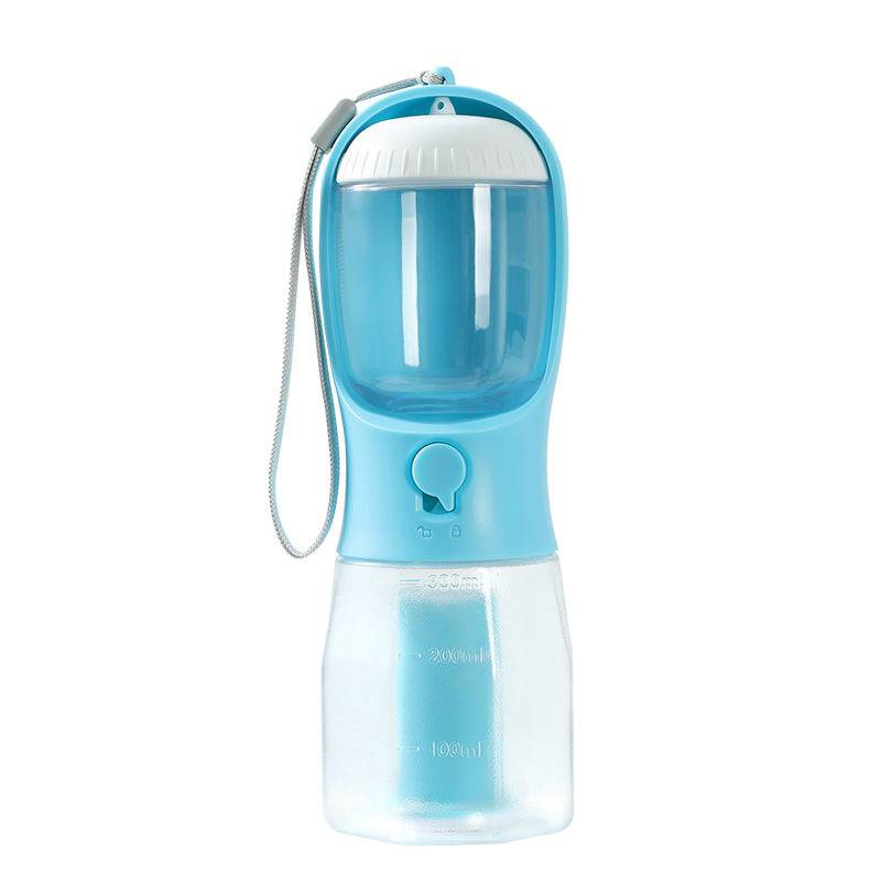 3-in-1 Portable Pet Water Bottle with Food & Waste Bag Compartment - Smokey Finds