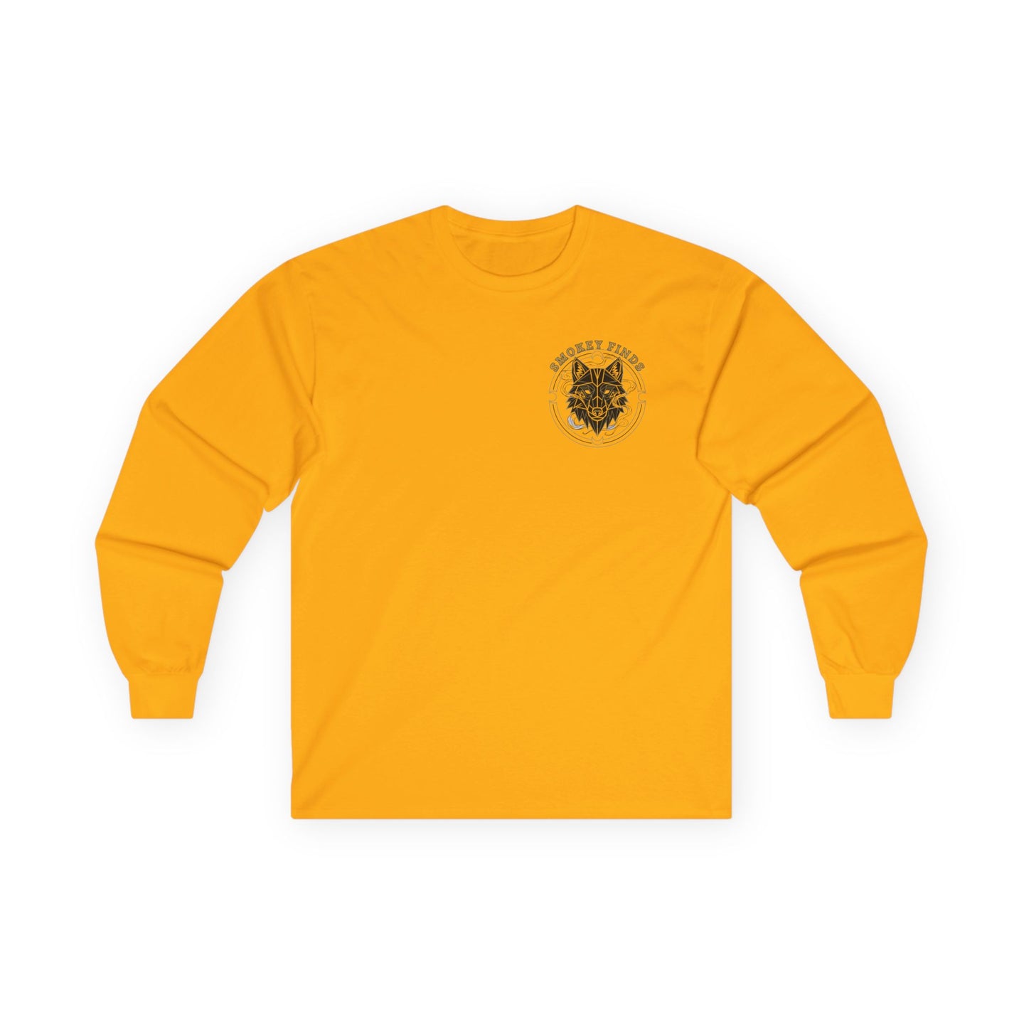 Smokey Finds Wolf Long Sleeve Tee | Chest Patch & Back Print