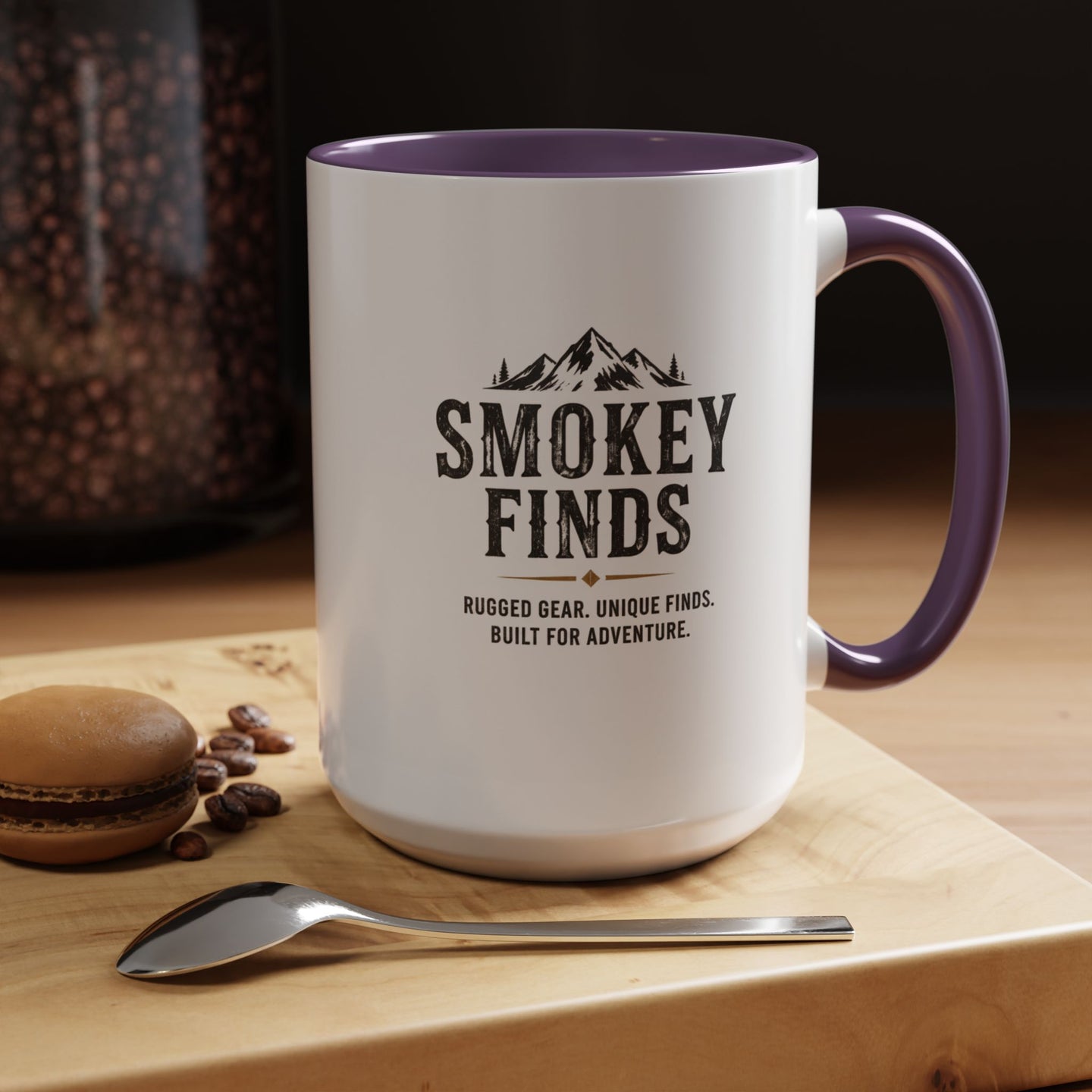 Smokey Finds Mountain Logo Accent Coffee Mug
