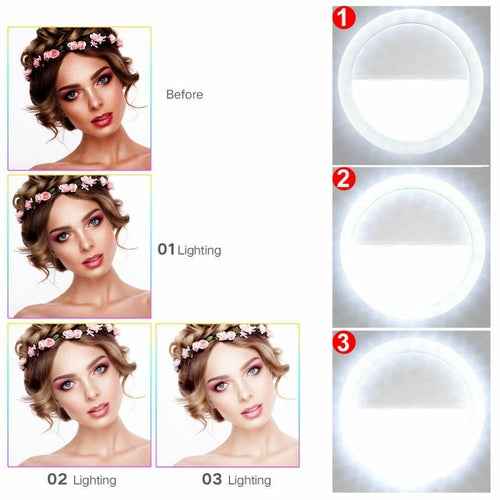 Portable Selfie Ring Light Clip for Phone - Smokey Finds