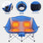Heated loveseat camping chair 4-zone heating control panel close up
