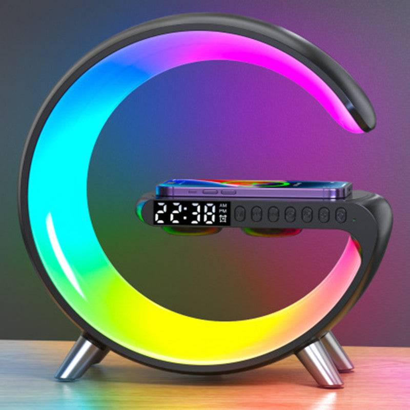 G-Shape LED Atmosphere Lamp – Wireless Charger & Bluetooth Speaker - Smokey Finds