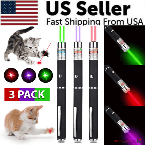 3 Pack Laser Pointer Pen Green Blue Red Beam - Smokey Finds