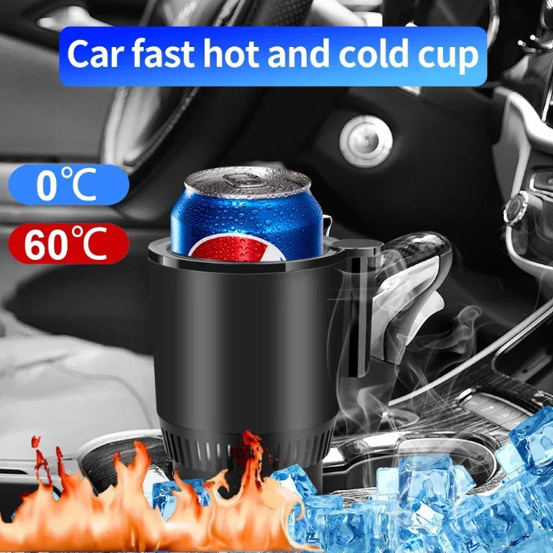 2-in-1 Smart Car Cup Holder | Heating & Cooling with Temperature Display - Smokey Finds
