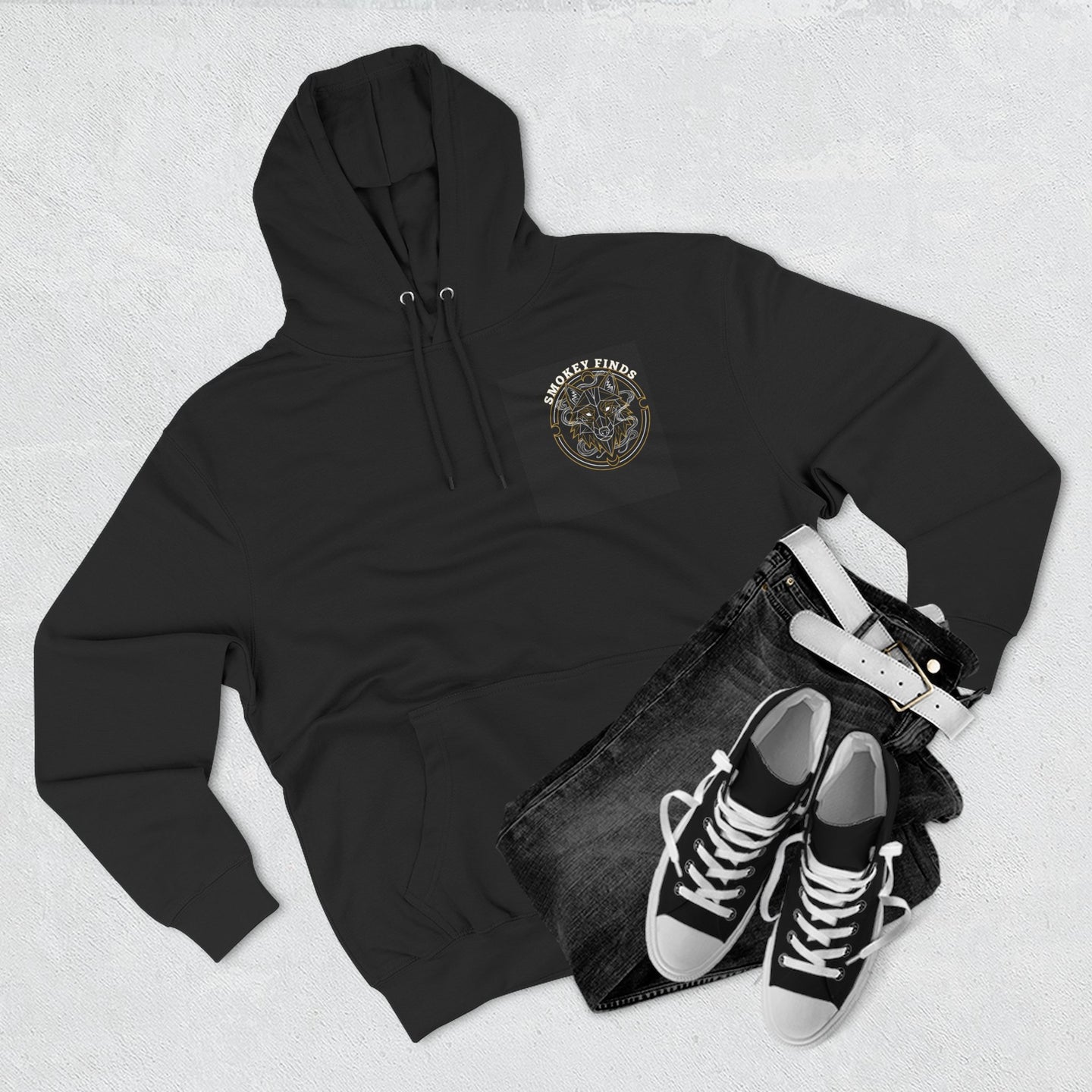 Smokey Finds Wolf Spirit Hoodie | Project Moon Chest Graphic