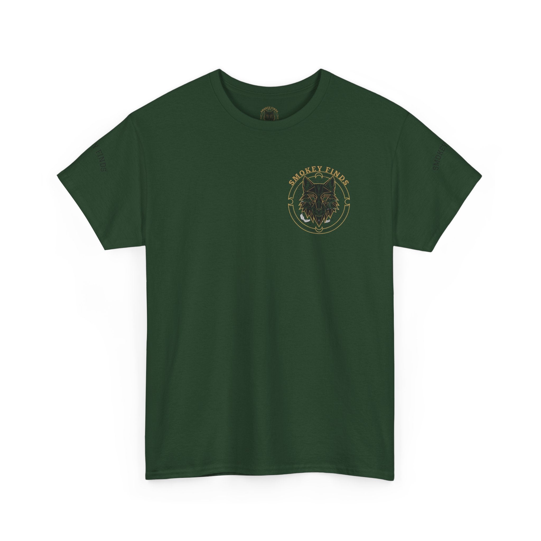 Smokey Finds Forest Family Wolf Crest Tee | Crew Neck Graphic T-Shirt