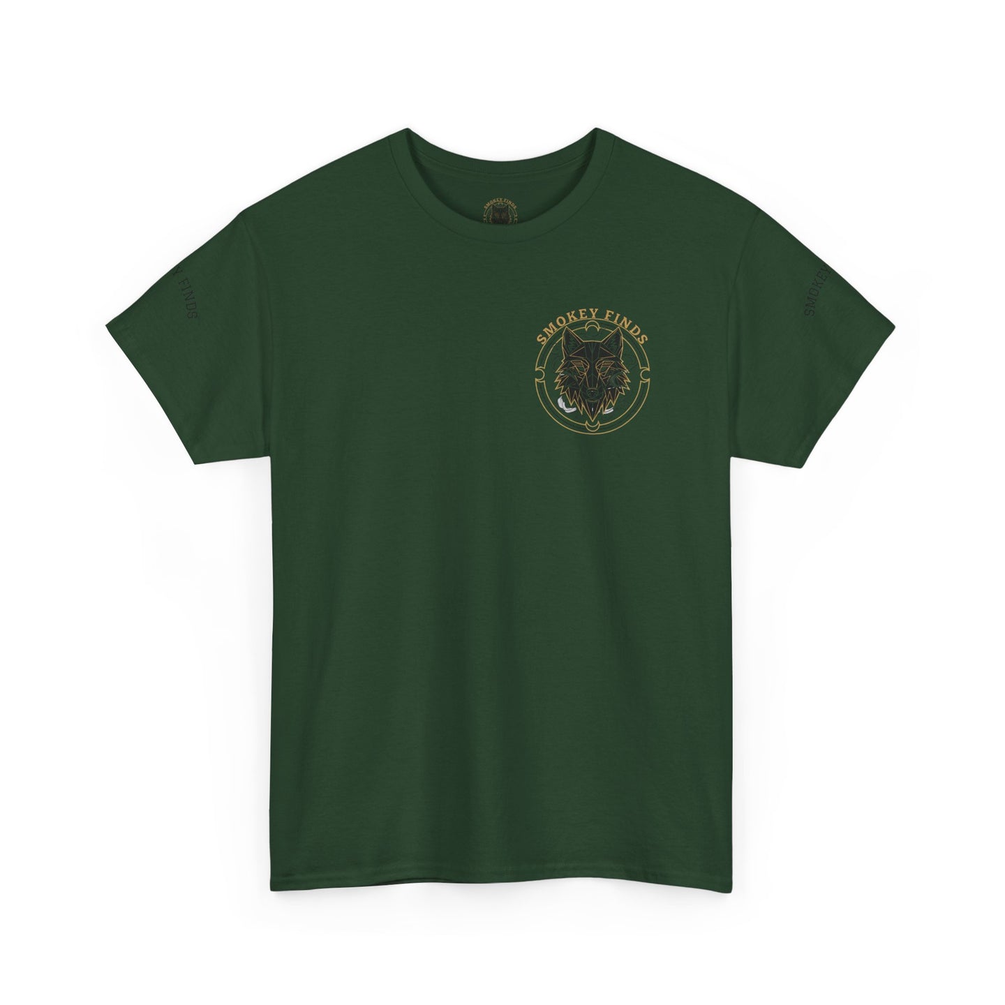 Smokey Finds Forest Family Wolf Crest Tee | Crew Neck Graphic T-Shirt