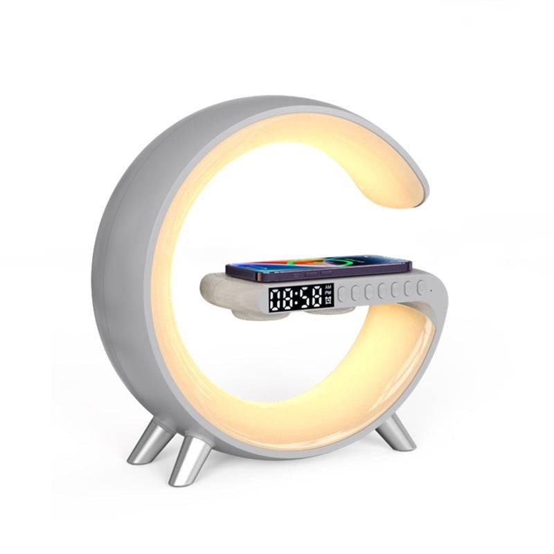 G-Shape LED Atmosphere Lamp – Wireless Charger & Bluetooth Speaker - Smokey Finds