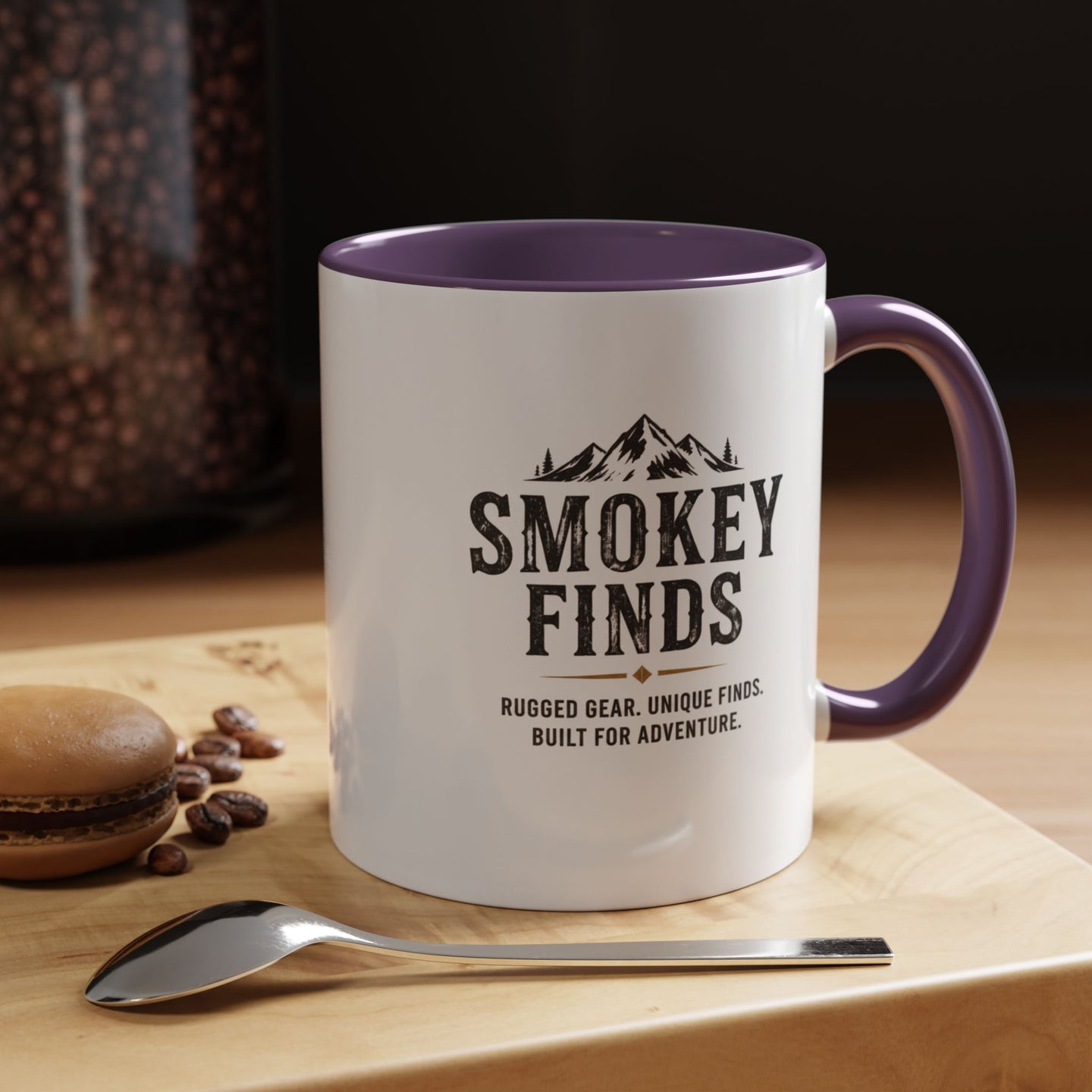 Smokey Finds Mountain Logo Accent Coffee Mug