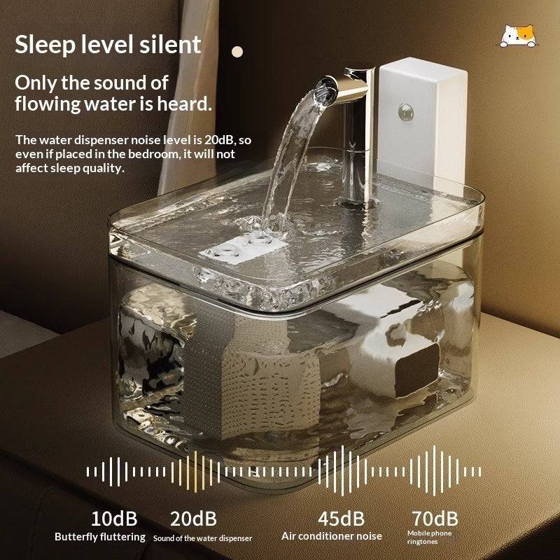 Cat Water Fountain Wireless Pet Smart Drinking Fountain - Smokey Finds