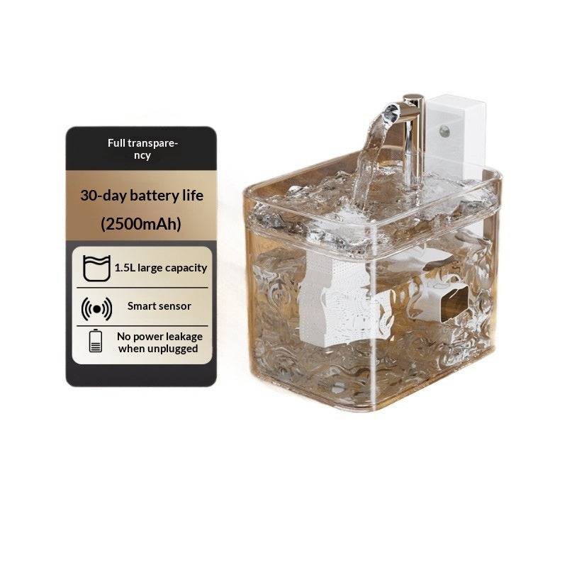 Cat Water Fountain Wireless Pet Smart Drinking Fountain - Smokey Finds