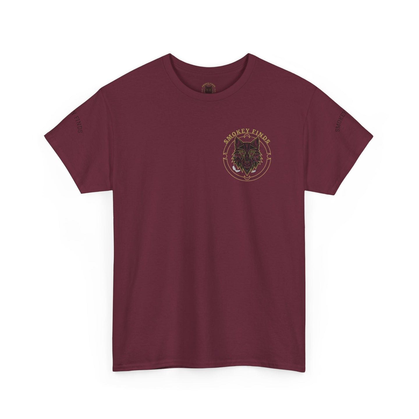 Smokey Finds Forest Family Wolf Crest Tee | Crew Neck Graphic T-Shirt